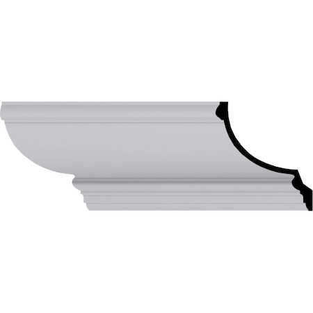 Ekena Millwork 6 1/2"H x 5 3/4"P x 8 5/8"F x 94 1/2"L Claremont Traditional Smooth Crown Moulding MLD06X05X08CL